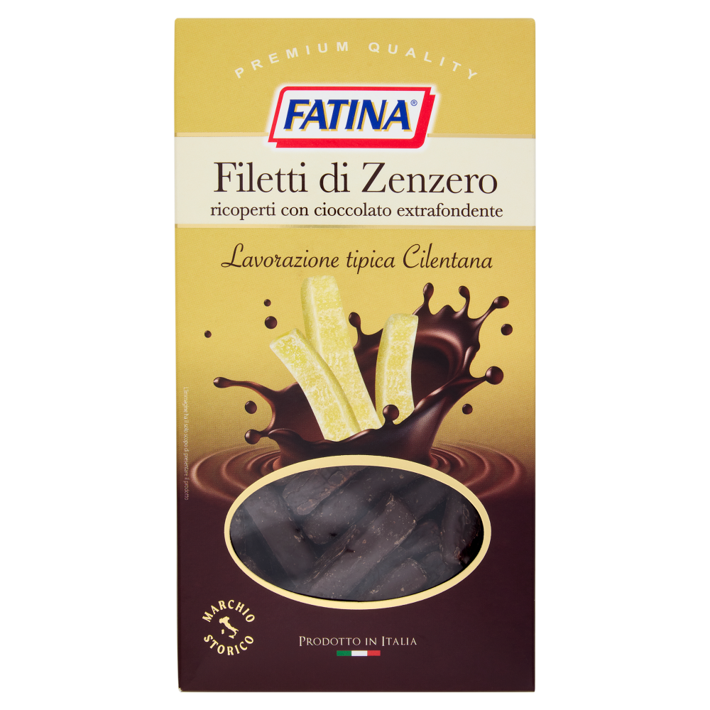 Fatina Filetti di Zenzero ricoperti con cioccolato extrafondente 150 g