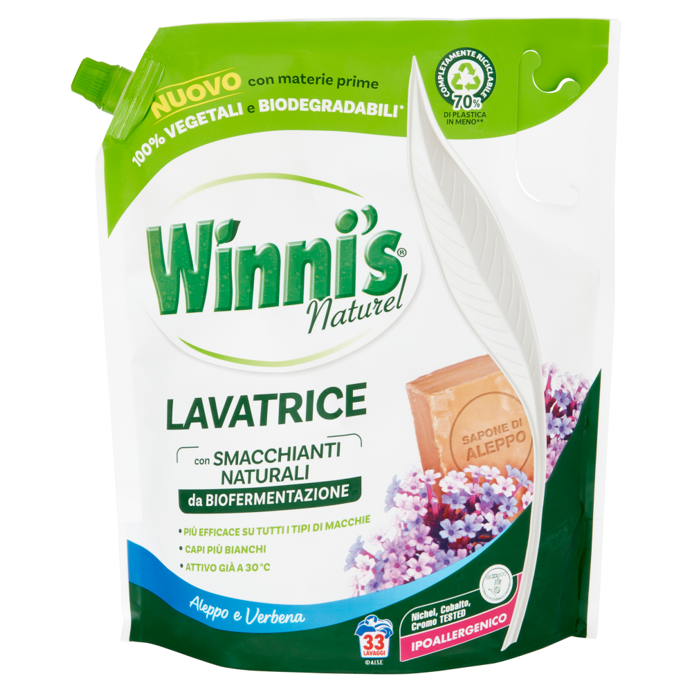 Winni's Naturel Lavatrice Aleppo e Verbena pouch 33 Lavaggi 1,485 l