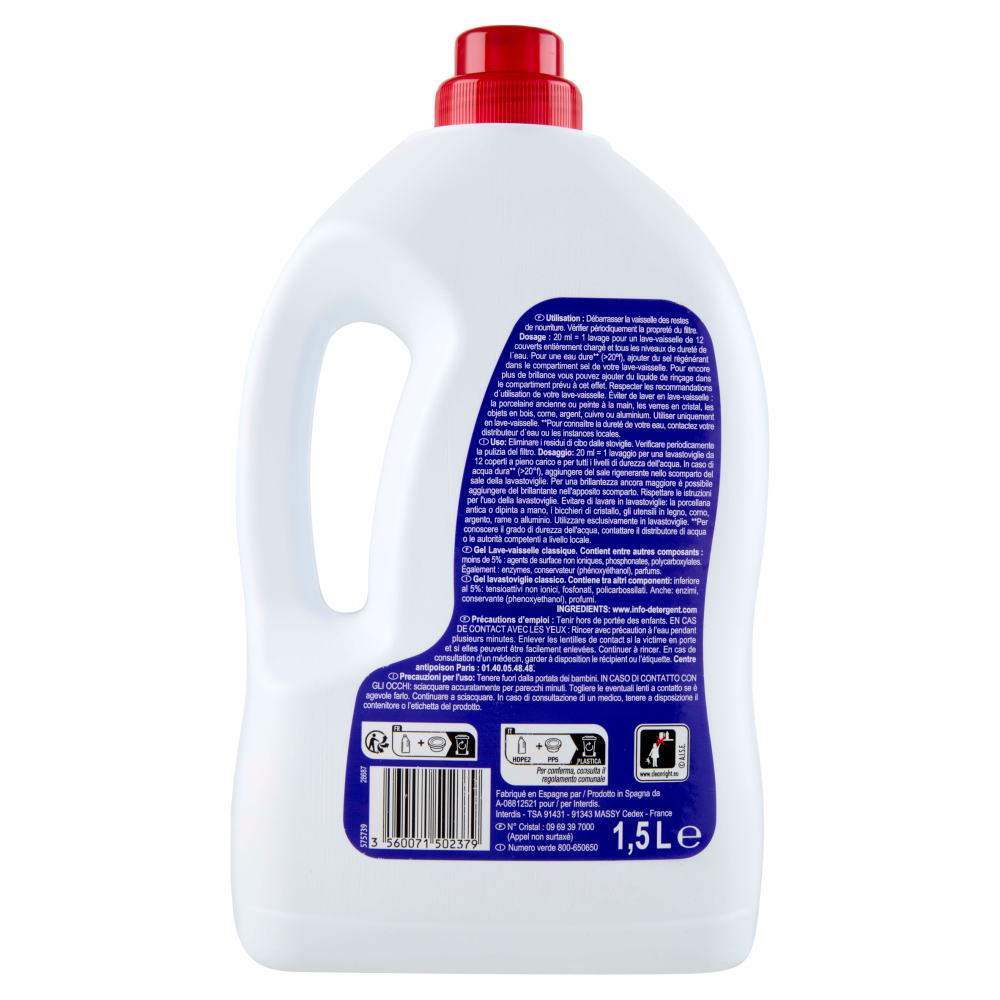 Carrefour Expert Classic Gel Lavastoviglie 1,5 L