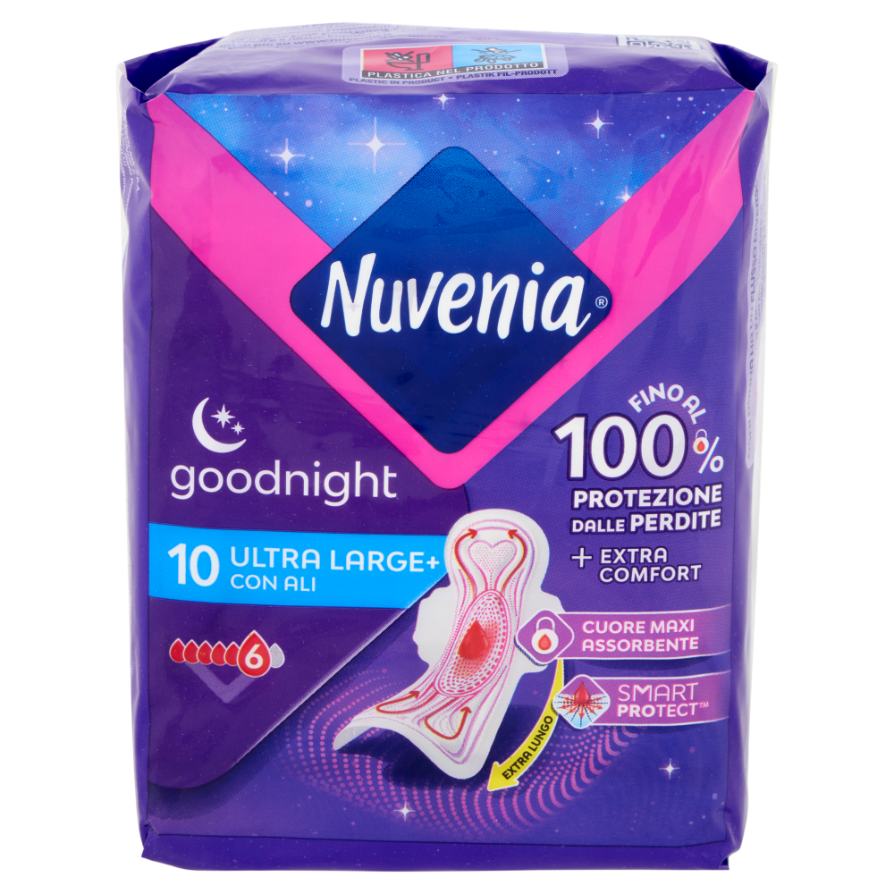 Nuvenia goodnight Ultra Large+ con Ali 10 pz