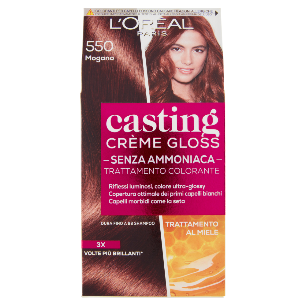 L'Or&eacute;al Paris Tinta Capelli Casting Creme Gloss, Senza Ammoniaca, 550 Mogano