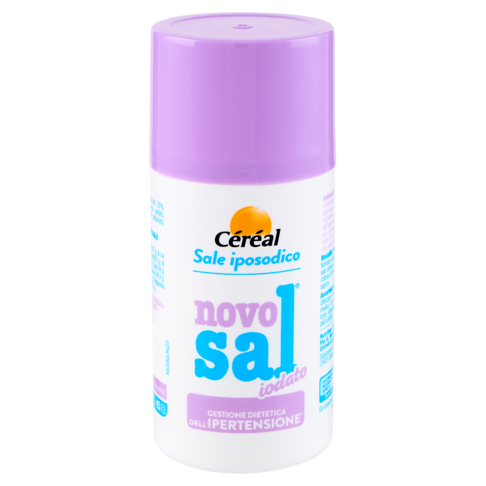C&eacute;r&eacute;al Novosal Sale iposodico iodato da cucina, gestione dietetica dell'ipertensione - 200 g