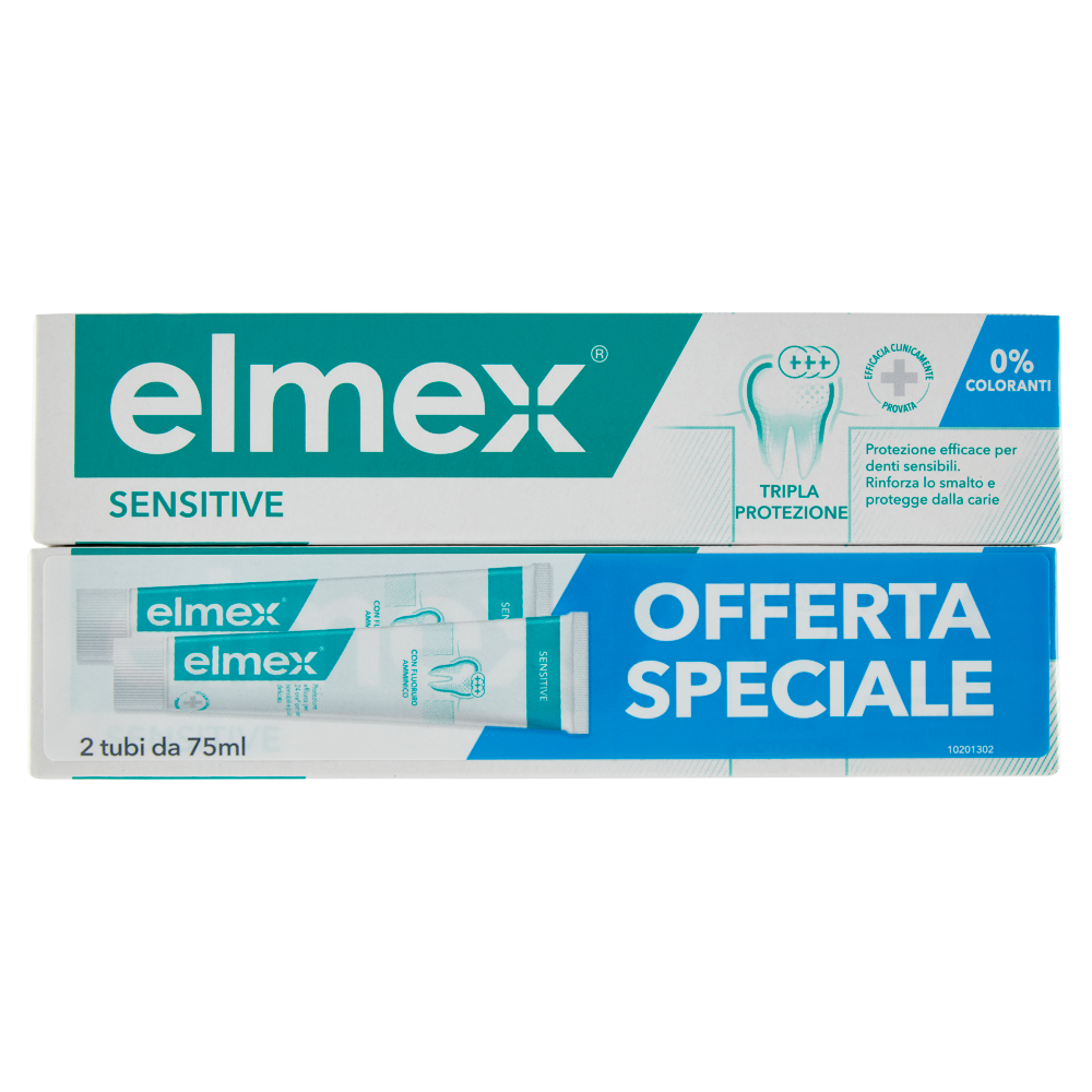 elmex dentifricio Sensitive denti sensibili 2x75 ml