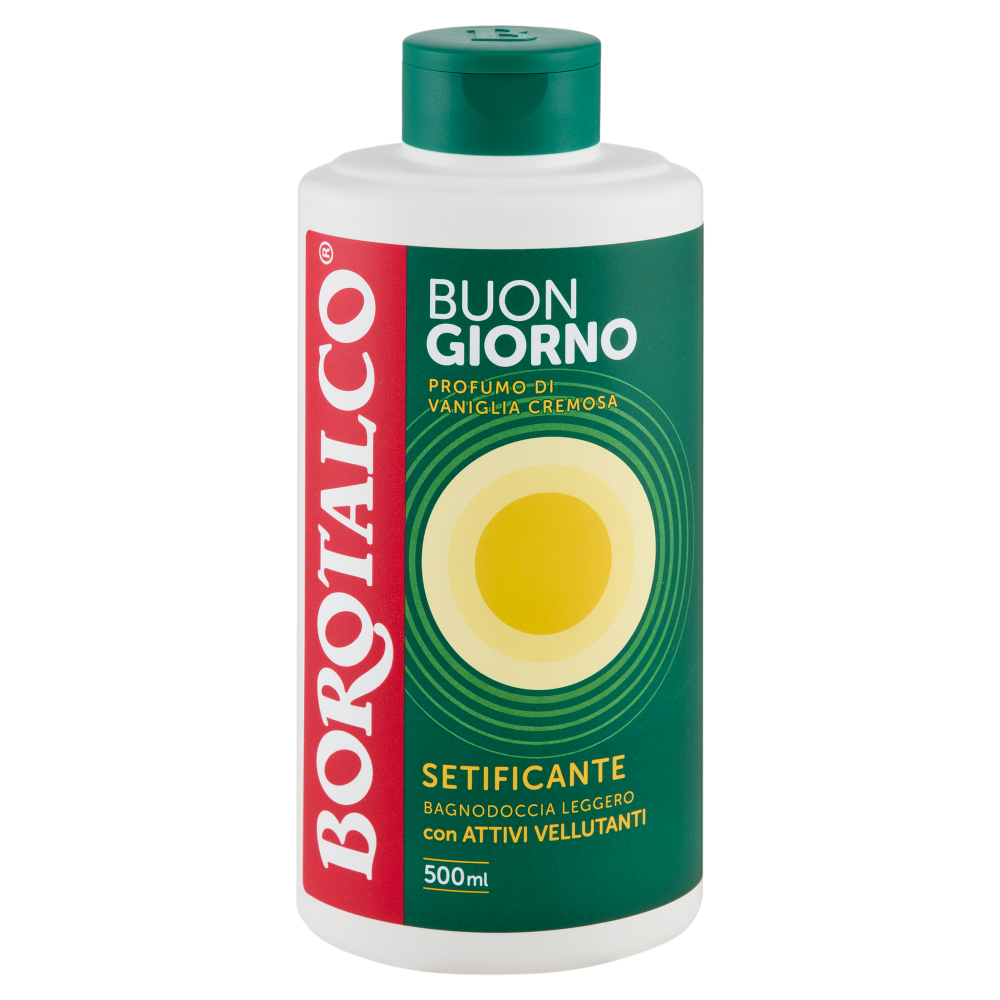 Borotalco Buongiorno Profumo di Vaniglia Cremosa Setificante Bagnodoccia Leggero 500 ml