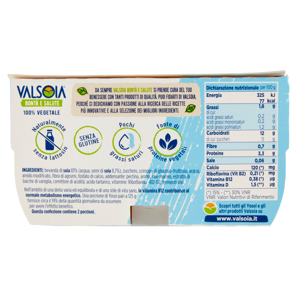 Valsoia Bontà e Salute Yosoi Bianco Cremoso 2 x 125 g