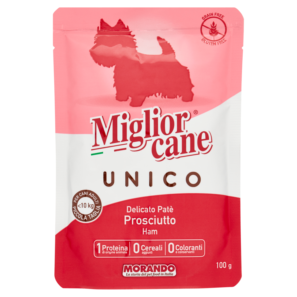 Migliorcane Unico Delicato Patè Prosciutto 100 g