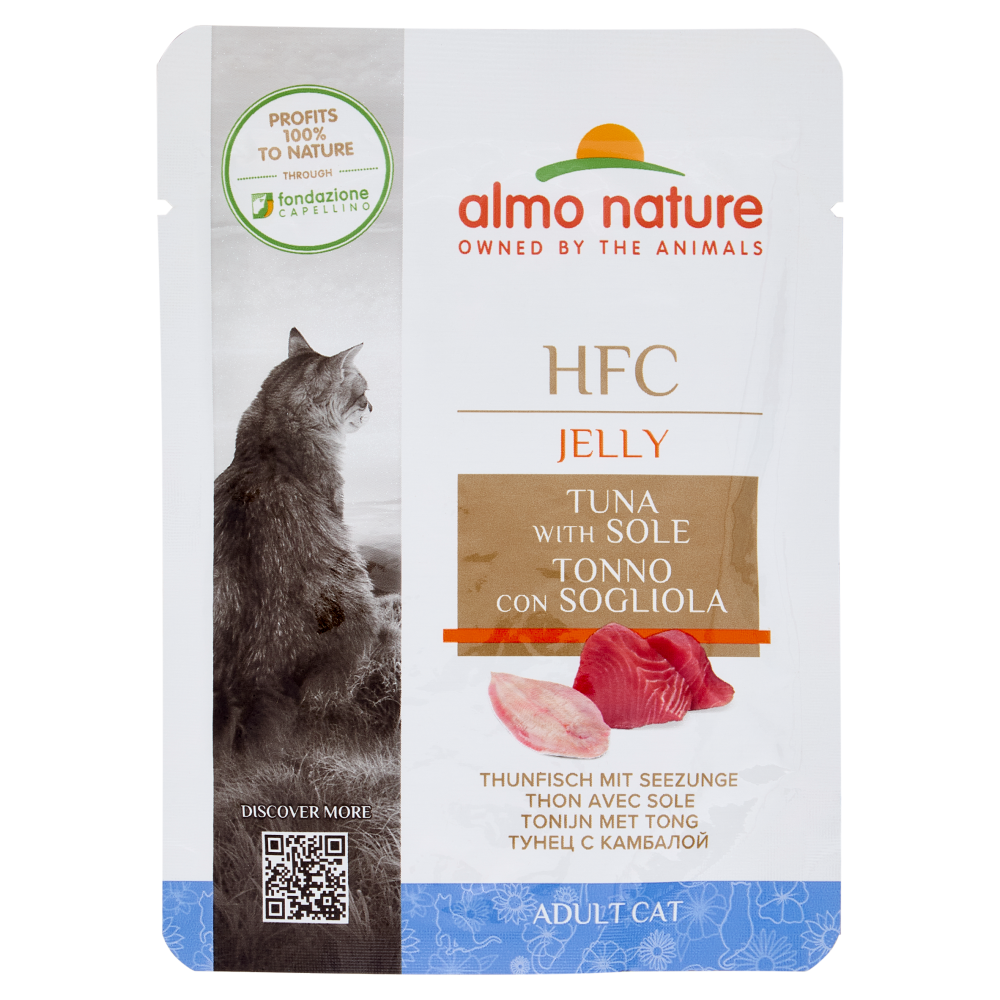 almo nature HFC Adult Cat Jelly Tonno con Sogliola 55 g