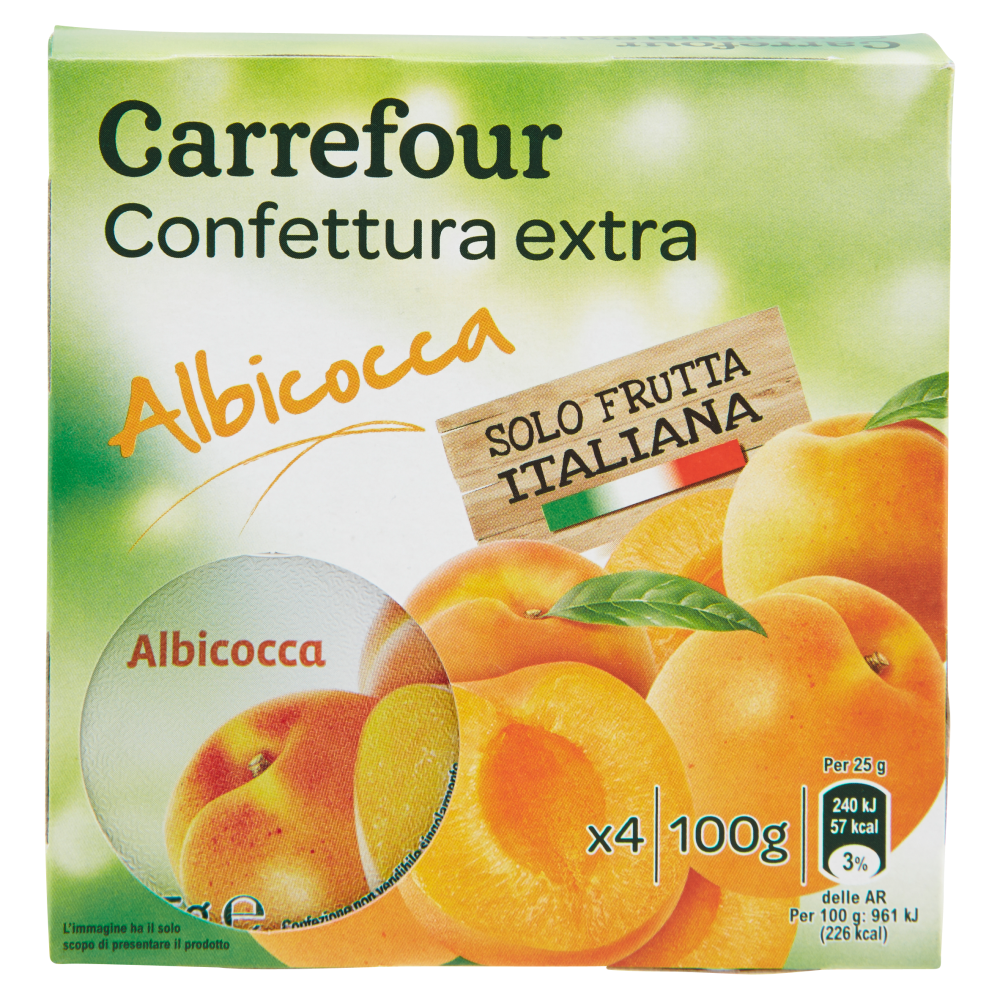 Carrefour Confettura extra Albicocca 4 x 25 g