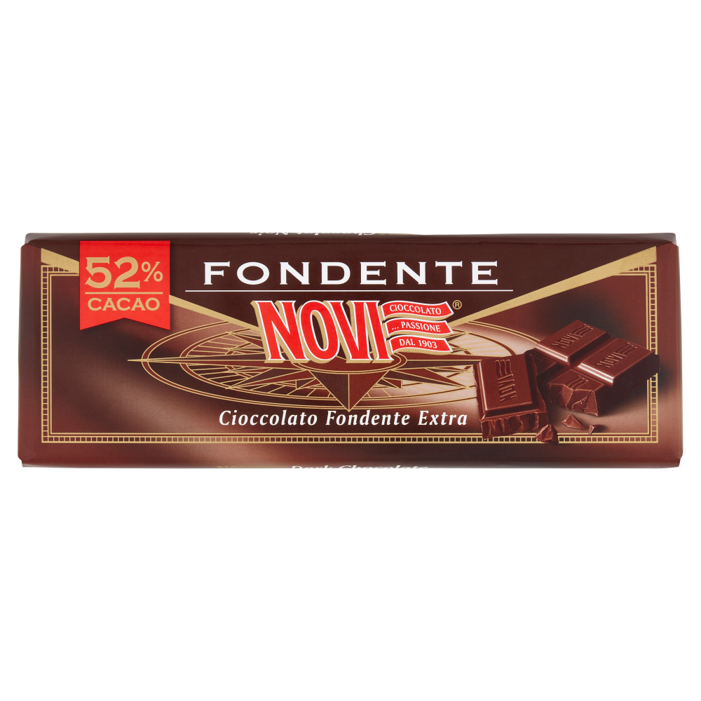 Novi Fondente 52% Cacao Cioccolato Fondente Extra 200 g