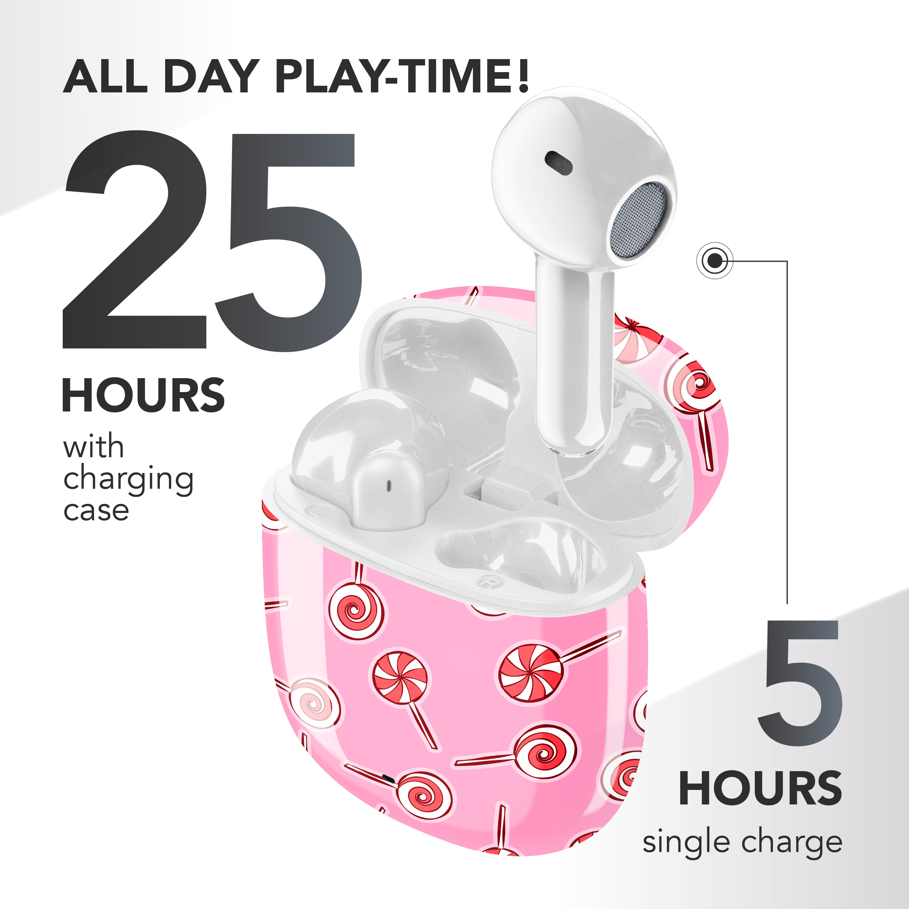 Music Sound Showy Auricolari Bluetooth TWS a capsula senza fili con custodia di ricarica in vari modelli e colori