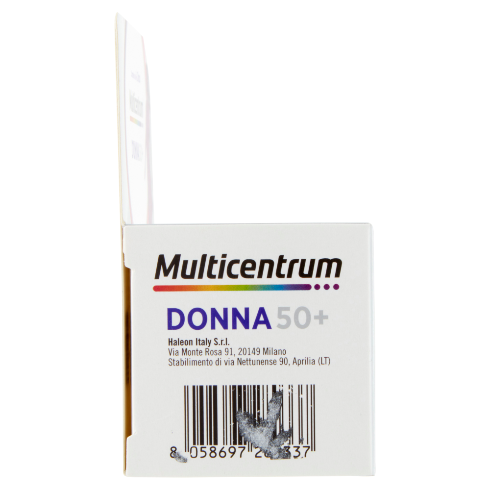 Multicentrum donna 50 + integratore multivitaminico completo con vitamina D, acido folico 30 cpr 49g