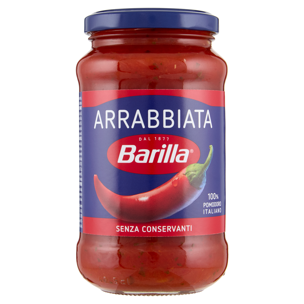 Barilla Sugo Arrabbiata Pomodoro e Peperoncino con 100% Pomodoro Italiano Condimento per Pasta 400g