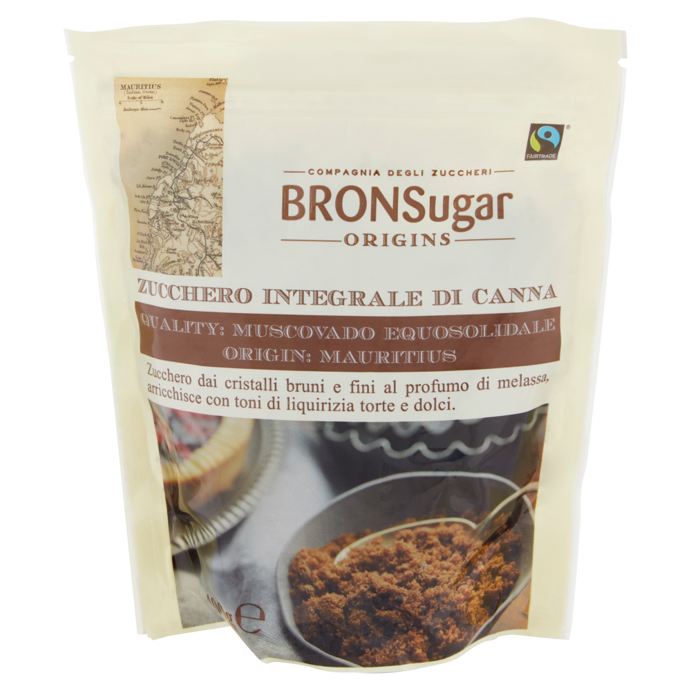 BronSugar Origins Zucchero Integrale di Canna Quality Muscovado Equosolidale Origin Mauritius 400 g
