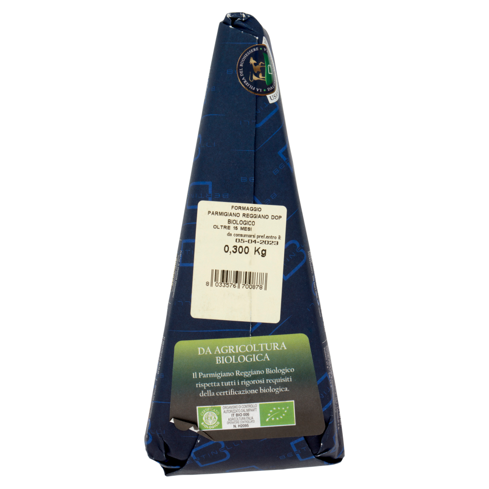Bertinelli Parmigiano Reggiano DOP da Agricoltura Biologica 0,300 kg