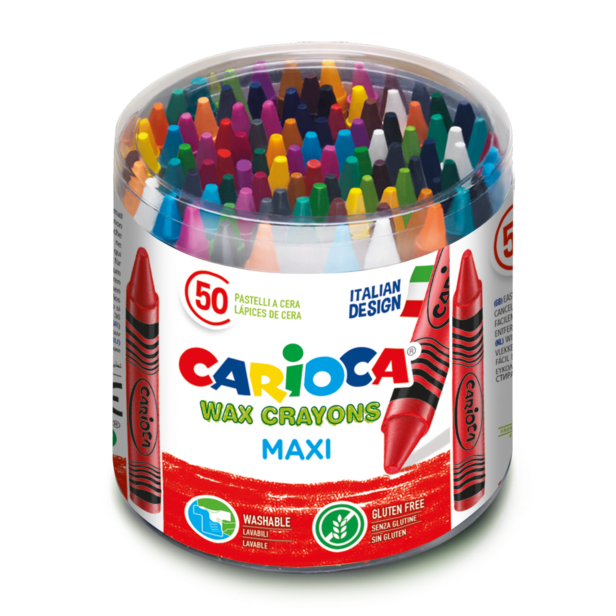 Carioca Barattolo 50 Pastelli a Cera
