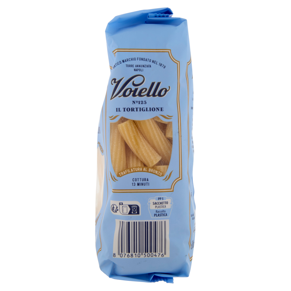 Voiello Pasta Il Tortiglione N°125 grano Aureo 100% italiano Trafilata bronzo 500g