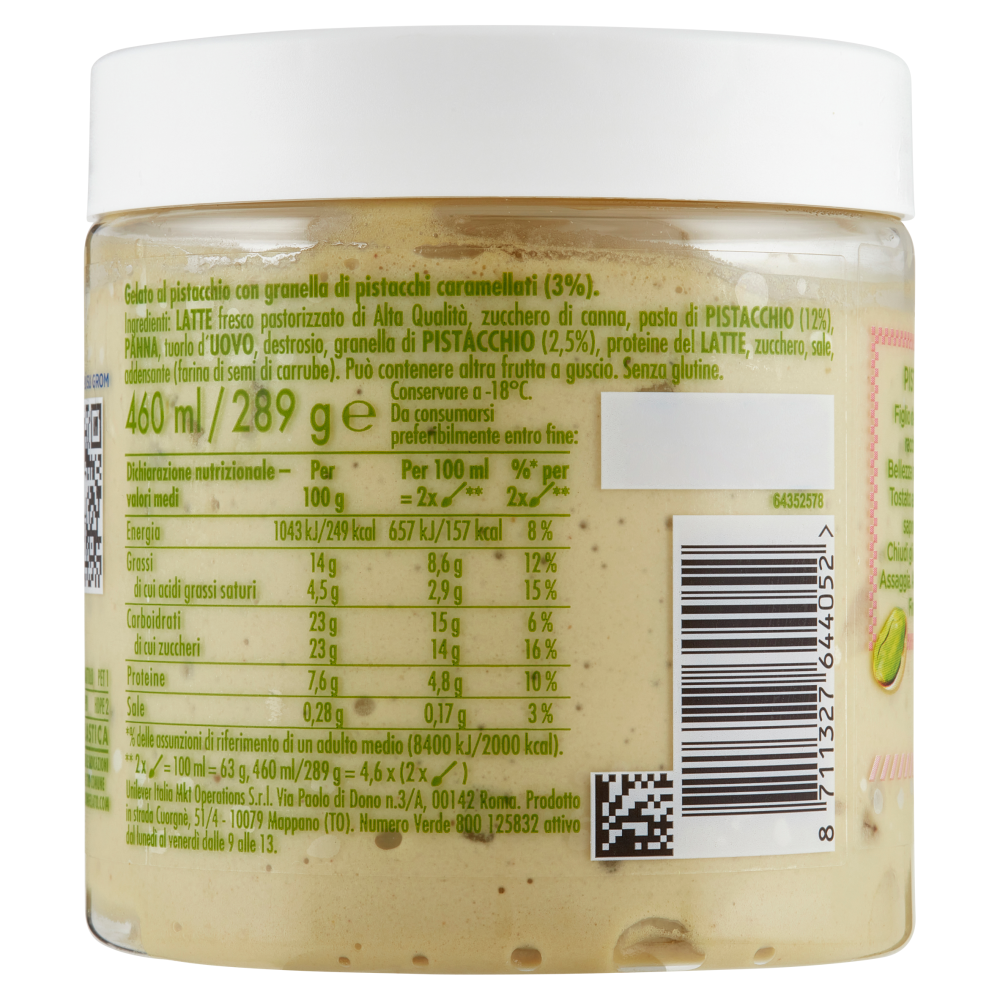 Grom Pistacchio con Pistacchio del Mediterraneo 289 g