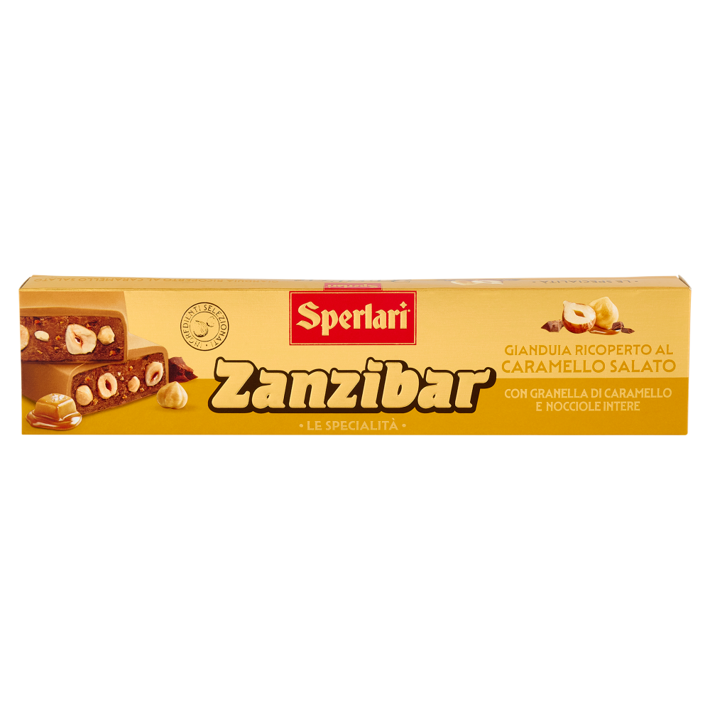 Sperlari Zanzibar le Specialità Gianduia Ricoperto al Caramello Salato 200 g