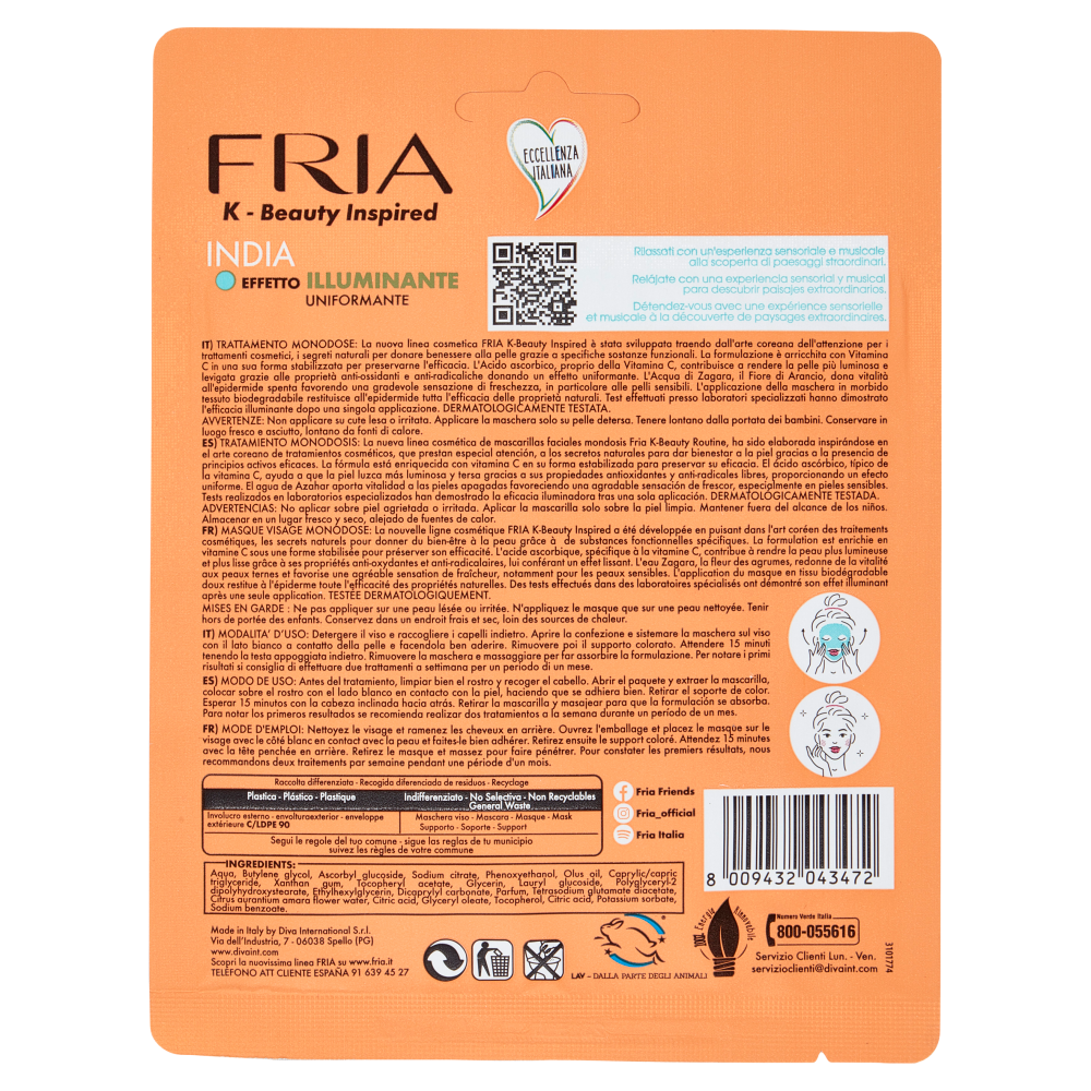 Fria K-Beauty Inspired India Effetto Illuminante Uniformante