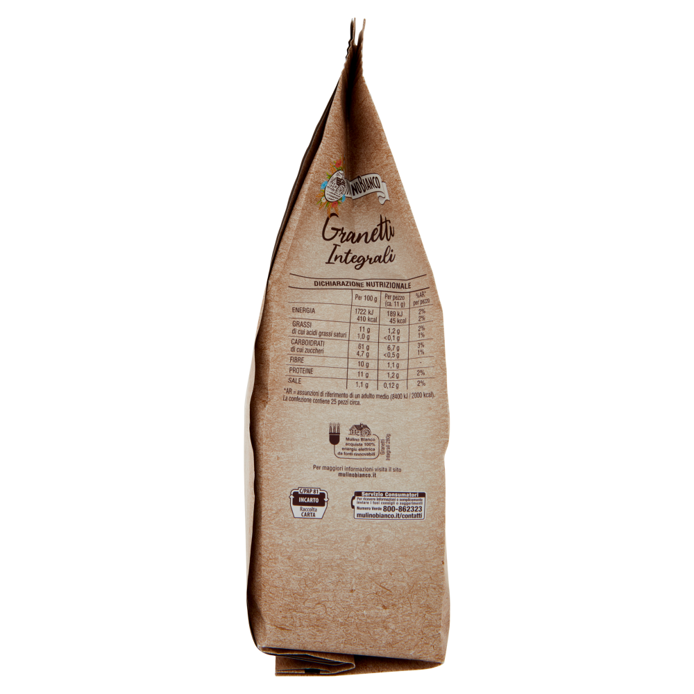 Mulino Bianco Granetti Crostini integrali Ricchi di Fibre 280g 