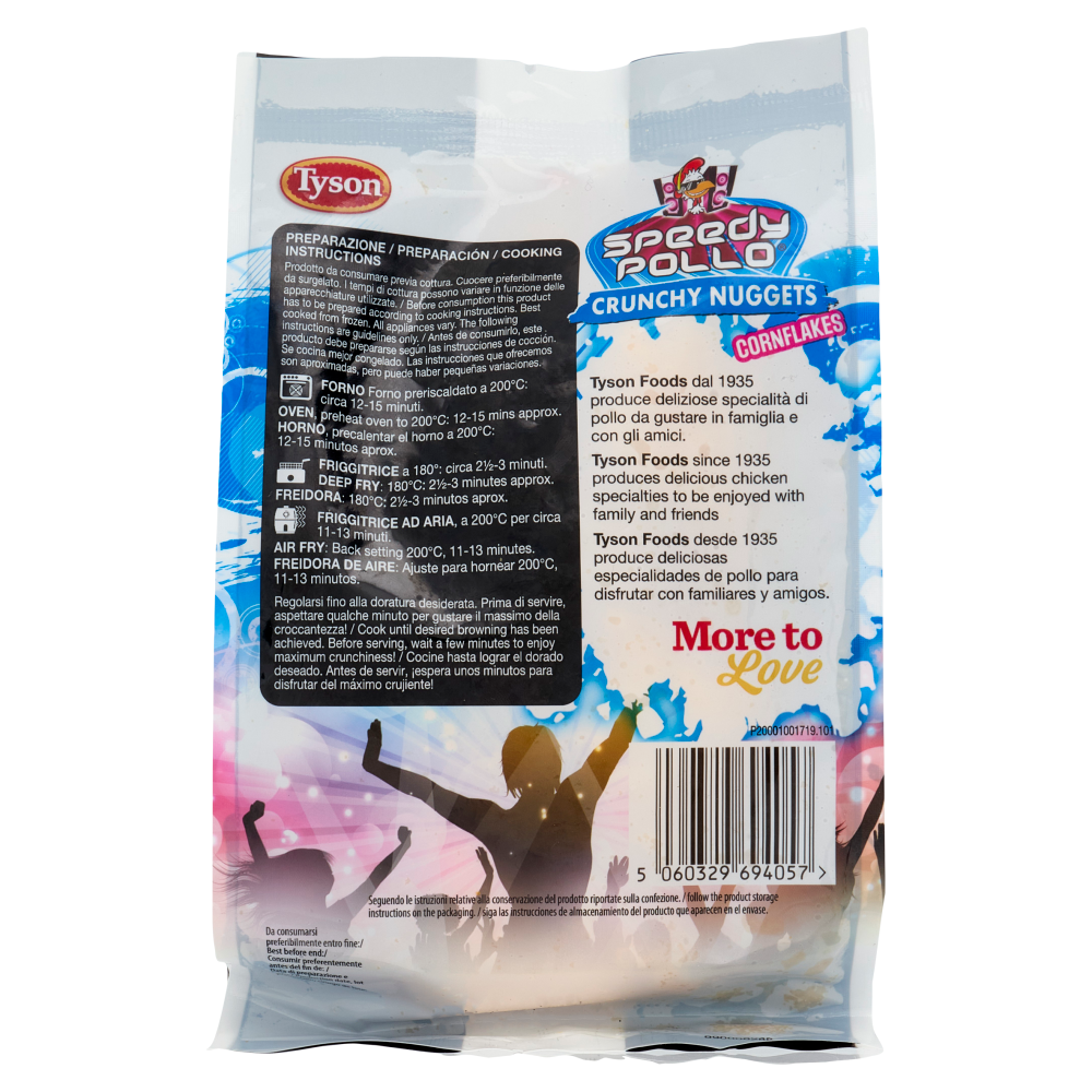 Speedy Pollo Crunchy Nuggets Cornflakes Cotti e Surgelati 220 g