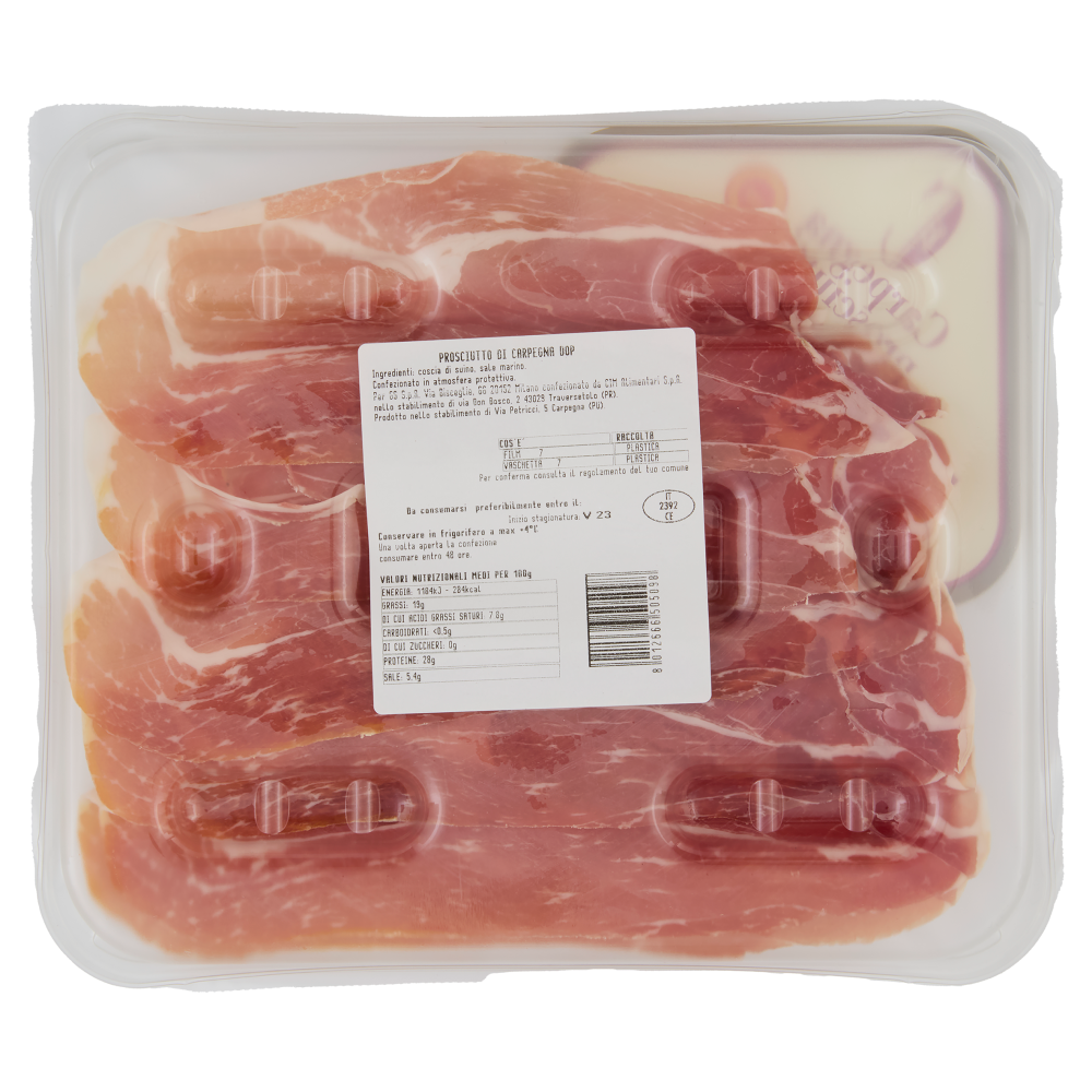 Terre d'Italia Prosciutto di Carpegna DOP 100 g Carrefour
