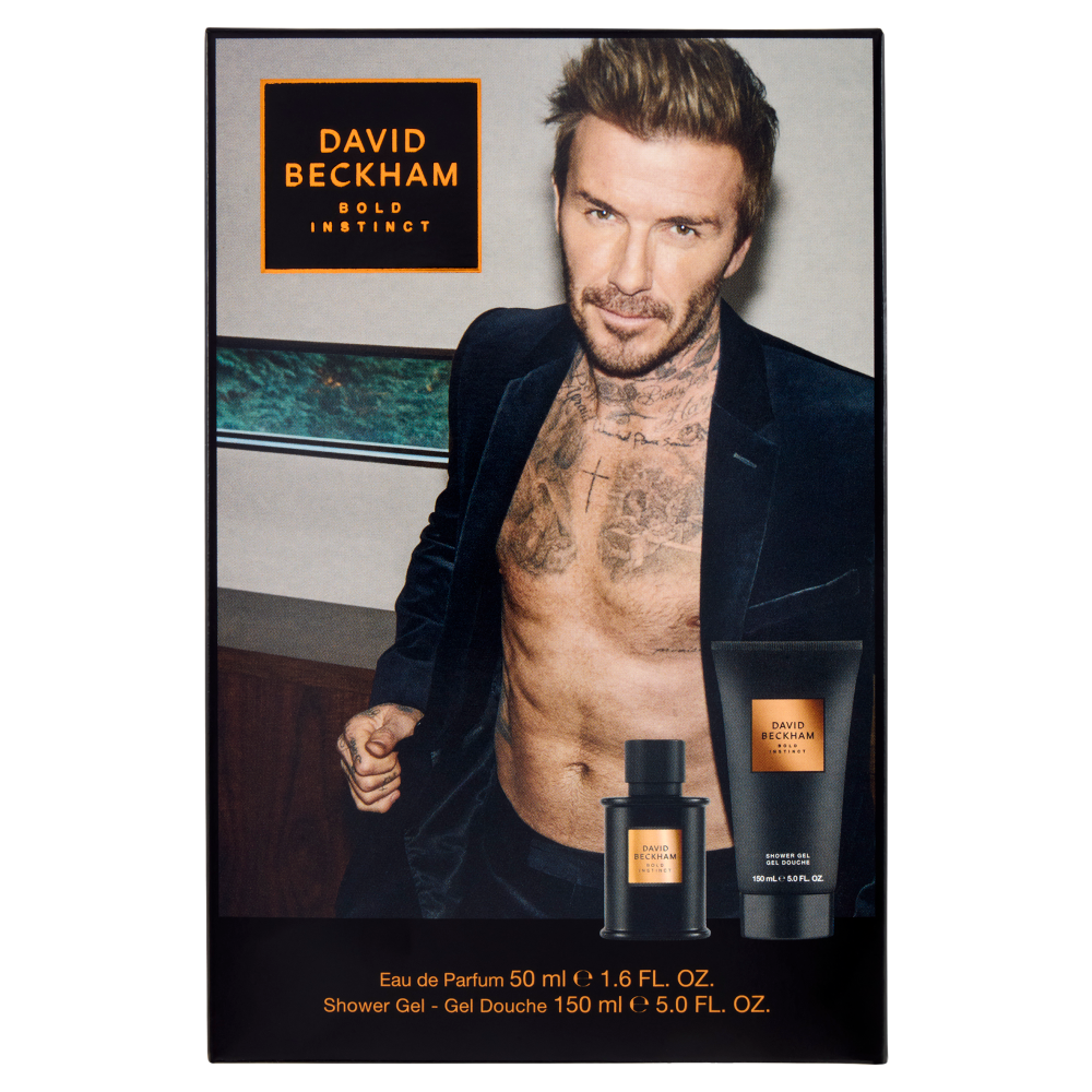 David Beckham Xmas25 Maschile Eau de Parfum 50 ml + Shower Gel 150 ml Bold Instinct 