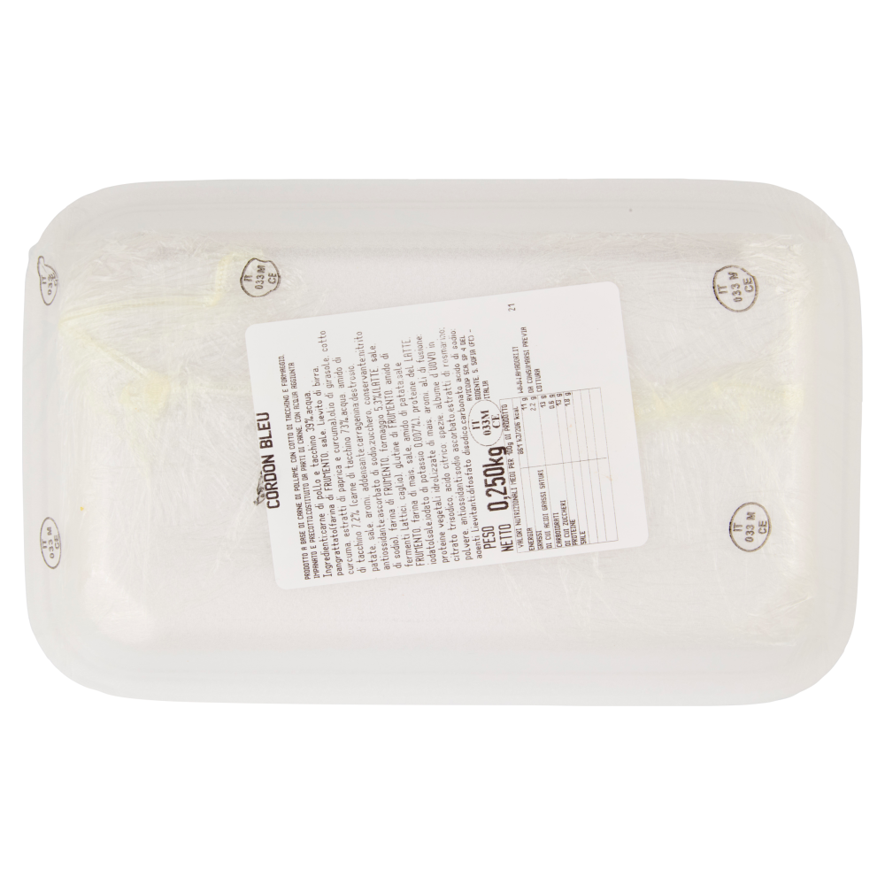 Amadori Cordon Bleu con cotto di tacchino e formaggio 0,250 kg