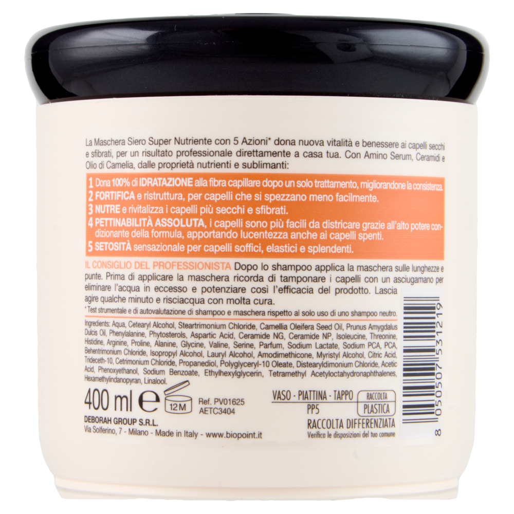 Biopoint Professional Hair Program Maschera Siero Super Nutriente 400 ml
