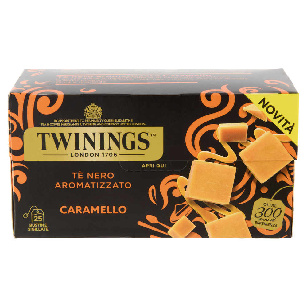 Twinings Caramello Tè Nero aromatizzato 25 filtri The 50 g