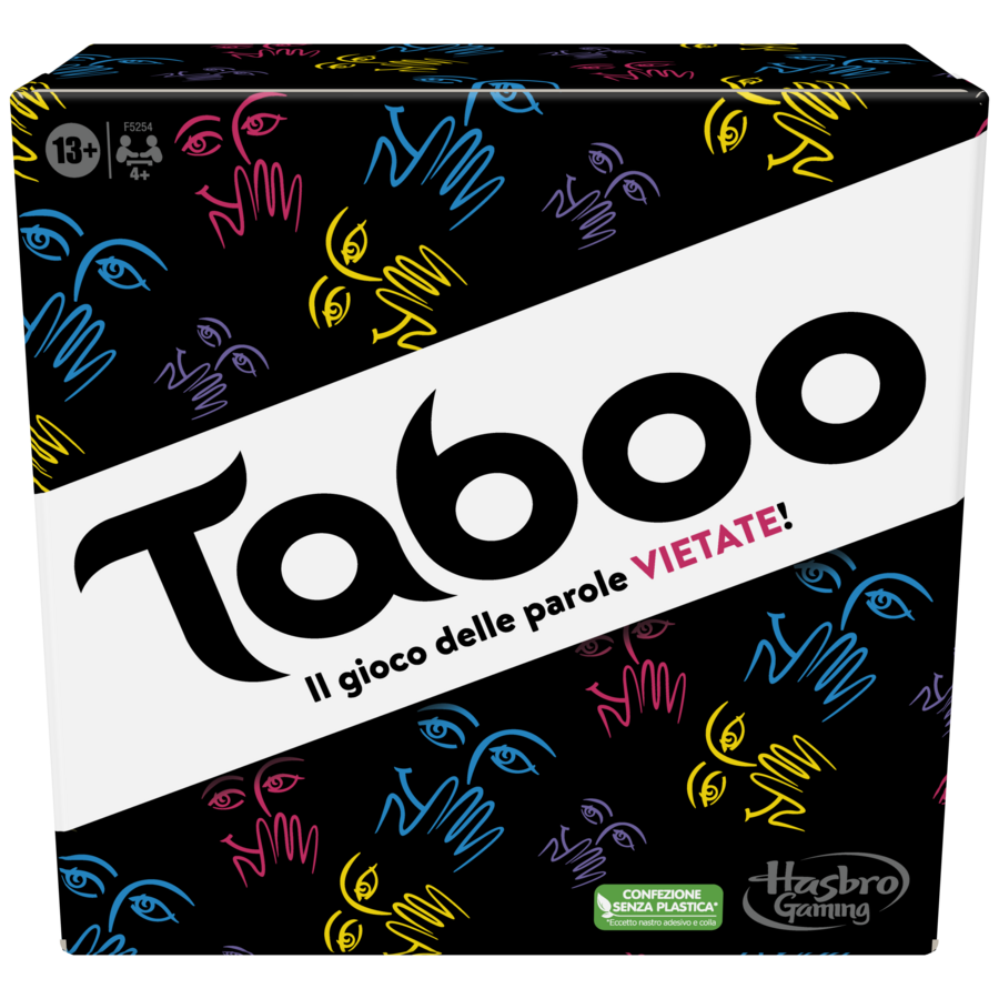 Hasbro Gaming Taboo, gioco da tavolo, giochi con parole da indovinare per adulti e adolescenti dai 13 anni in su, giochi per le feste per 4 o più giocatori