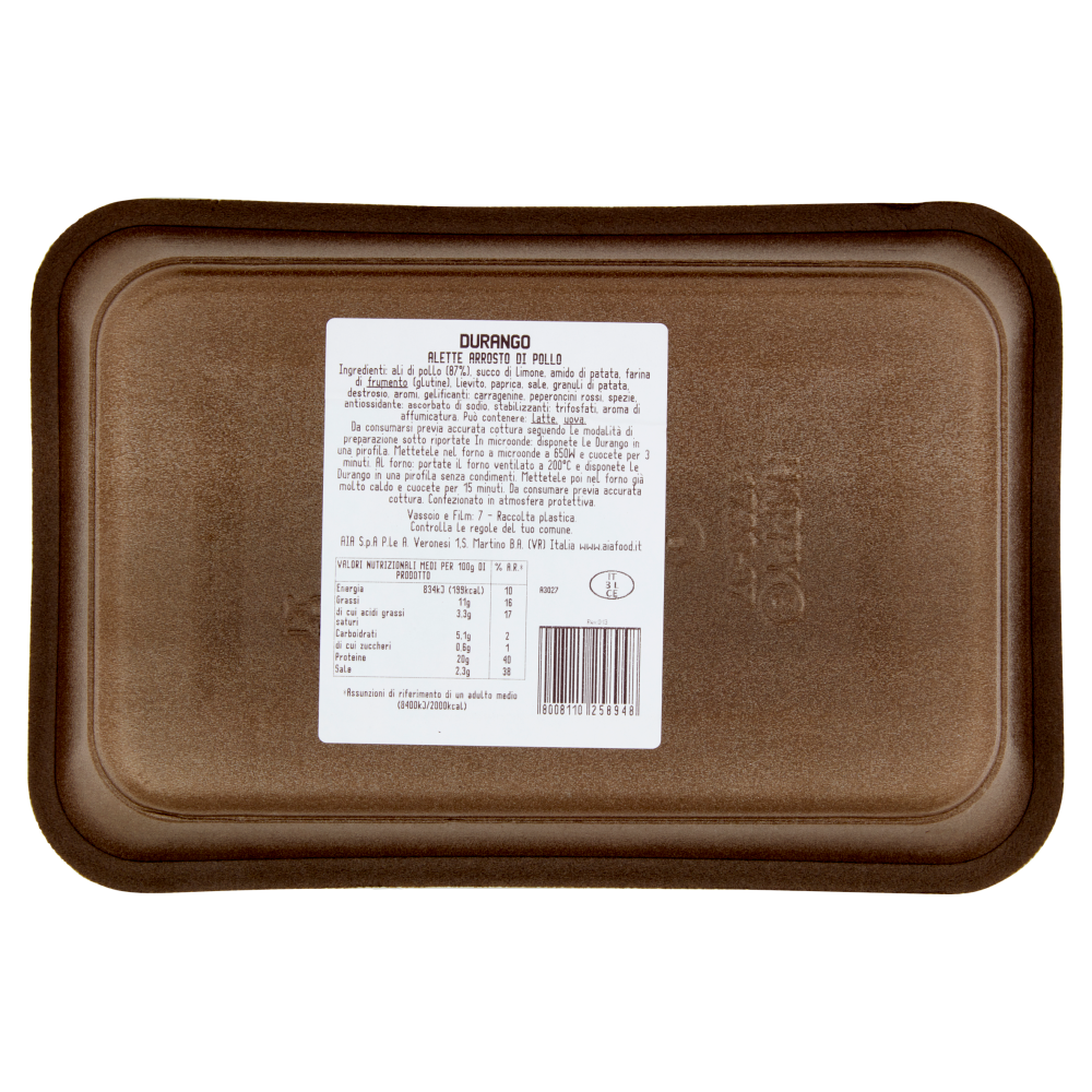 Aia Durango Alette di Pollo Arrosto delicatamente piccanti 0,500 kg