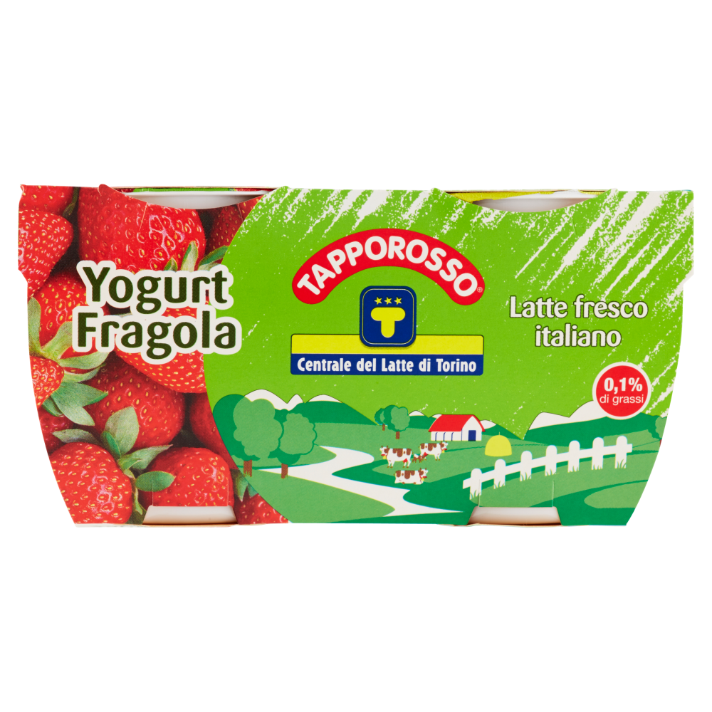 Centrale del Latte di Torino Tapporosso Yogurt Magro Fragola 2 x 125 g