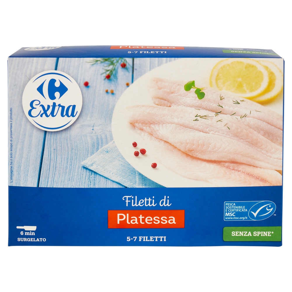 Carrefour Extra Filetti di Platessa *Senza Spine Surgelato 300 g