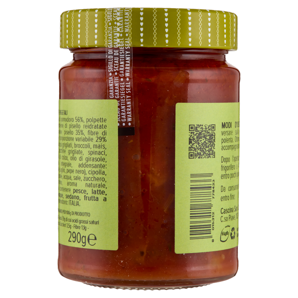 cascina San Cassiano Vegan Sugo con Polpette Vegetali 290 g