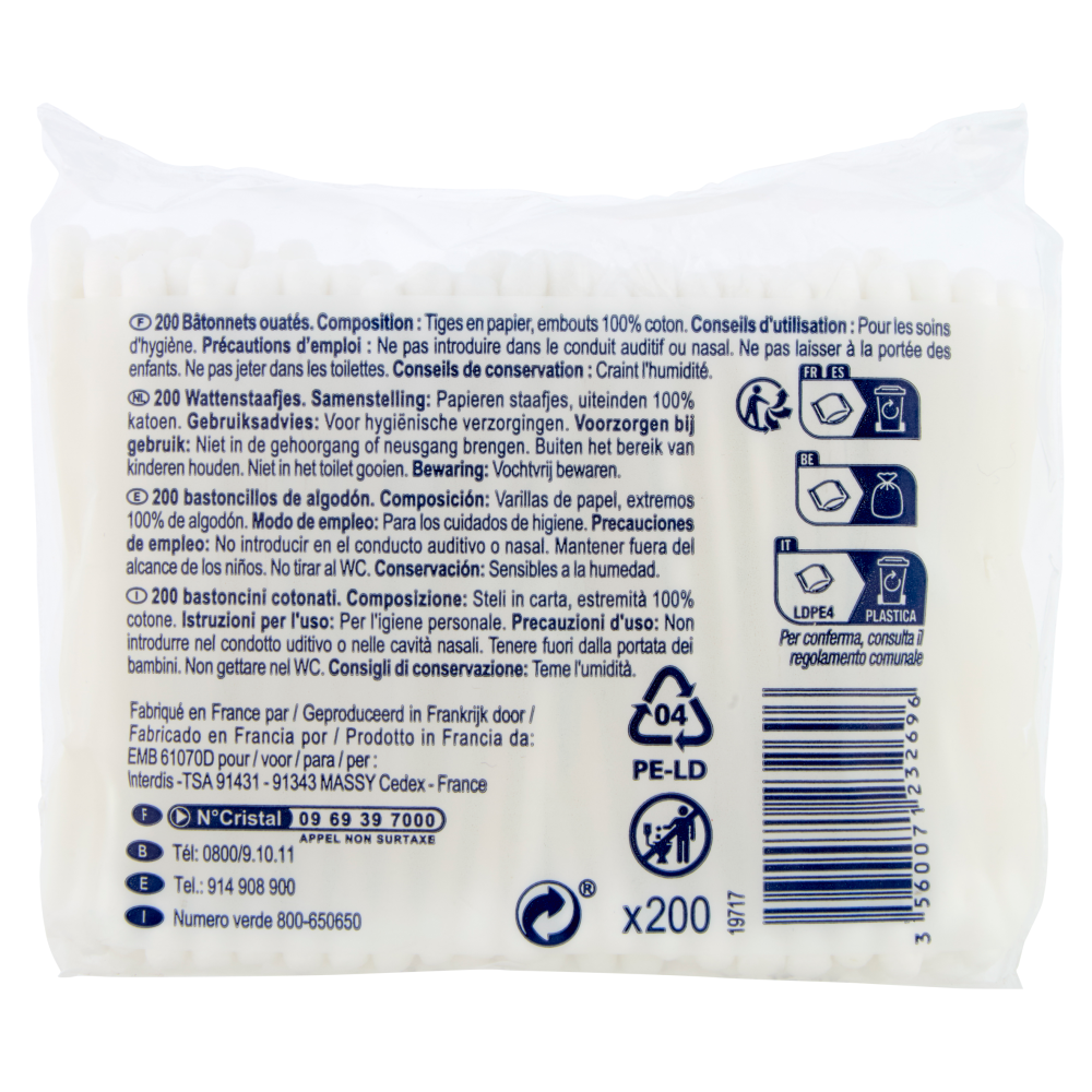 Simpl Choice Bastoncini Cotonati 200 pz