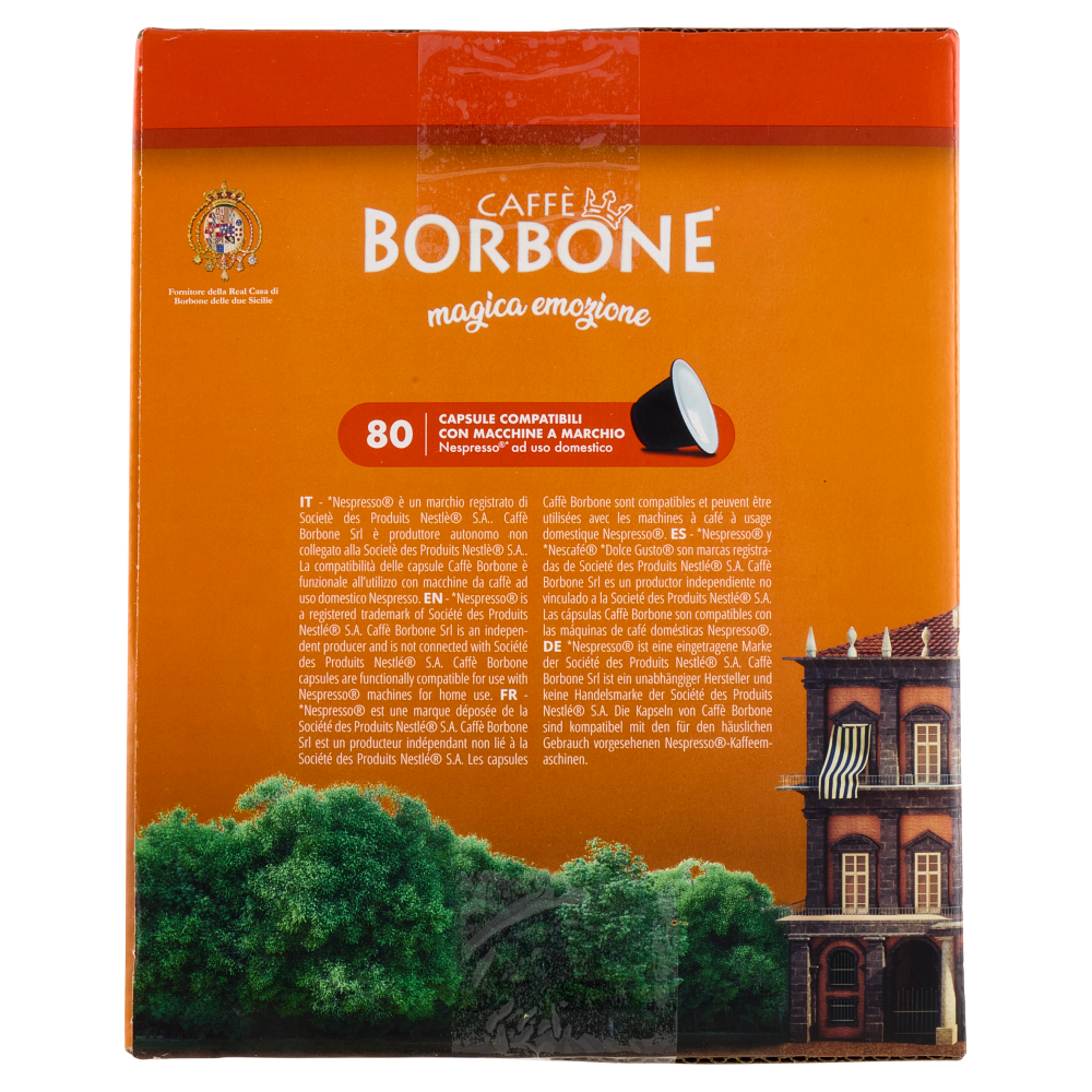 Caffè Borbone Miscela Nobile Capsule Compatibili Nespresso* ad uso domestico 80 x 5 g