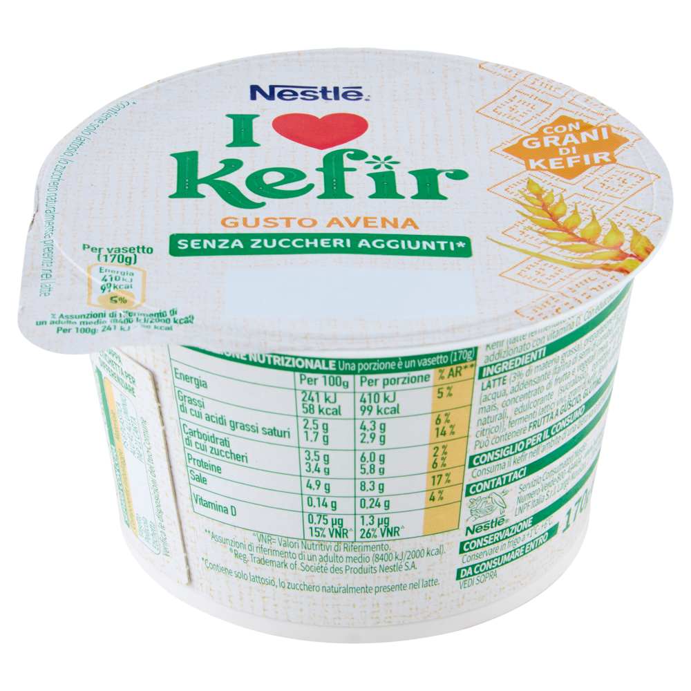 NESTL&Eacute; I Love kefir Gusto Avena Senza Zuccheri Aggiunti* 170g
