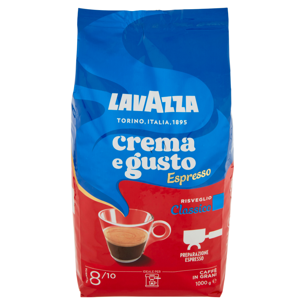 Lavazza, Crema e Gusto Classico Espresso Caffè Grani 1000 g Carrefour