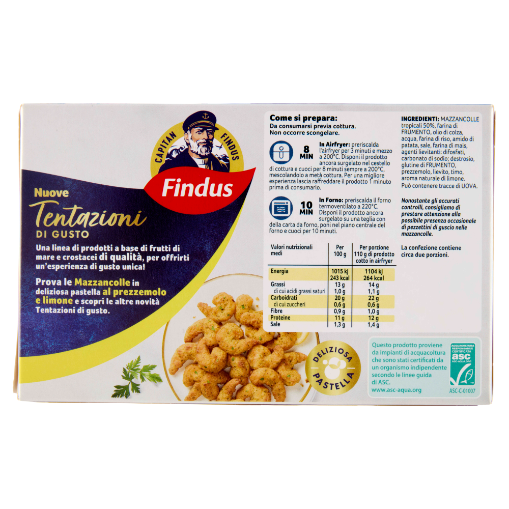 Capitan Findus Tentazioni di Gusto Mazzancolle in Pastella 220 g