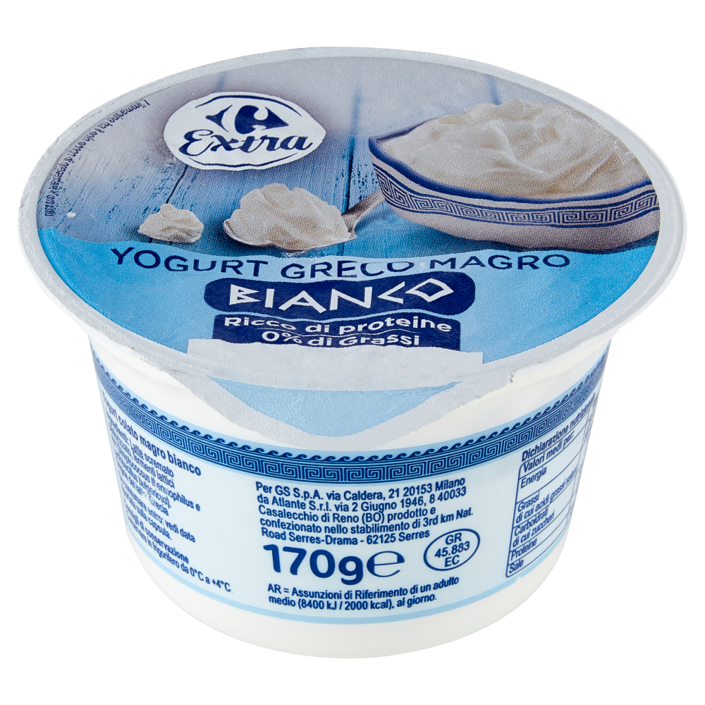 Carrefour Extra Yogurt Greco Magro Bianco 170 g