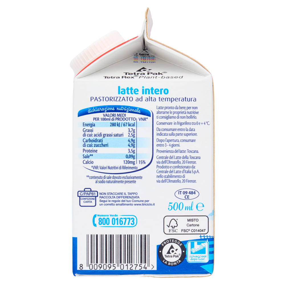 Mukki 100% Latte toscano intero 500 ml