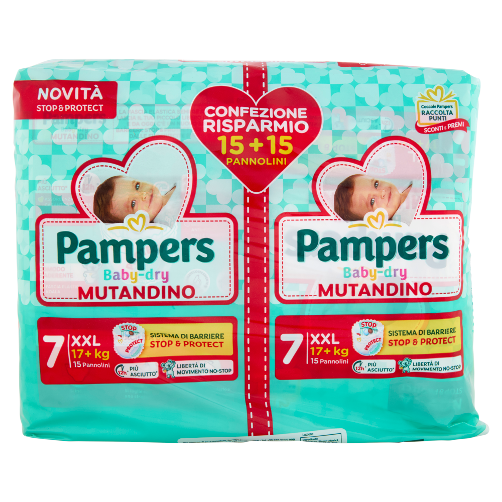Pampers Baby-dry Mutandino XXL 15 + 15 pz
