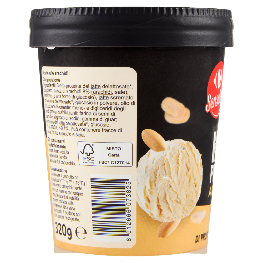 Carrefour Sensation High Protein Gelato Arachidi 320 g