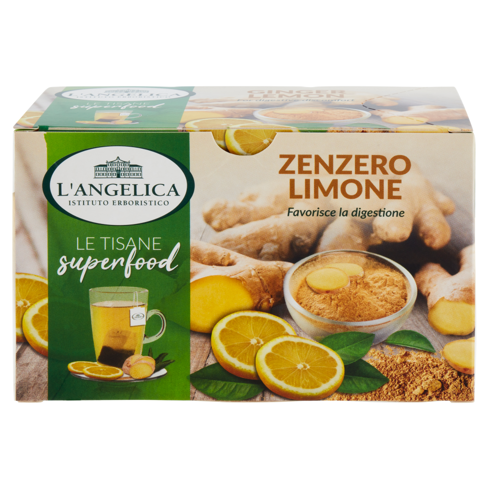 L'Angelica Le Tisane superfood Zenzero Limone 20 Filtri 34 g