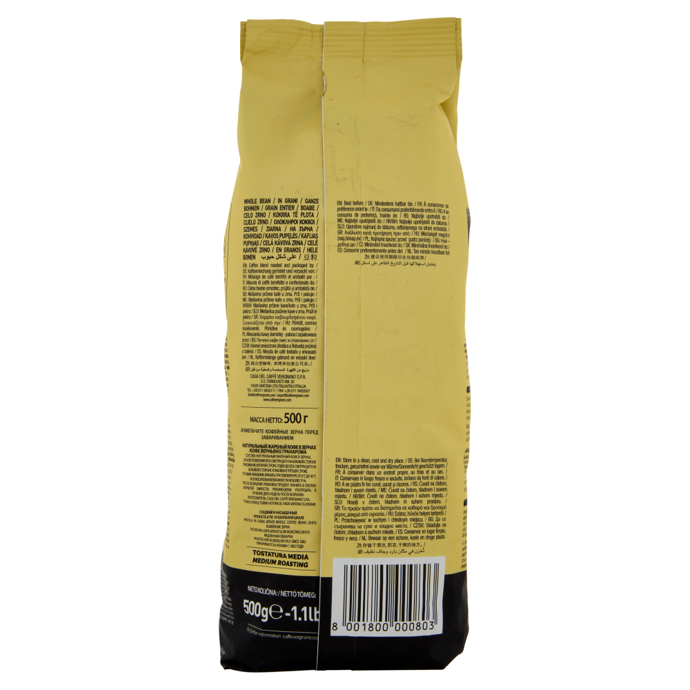 Caffè Vergnano 1882 Granaroma Miscela Classica Caffè in Grani 500 g