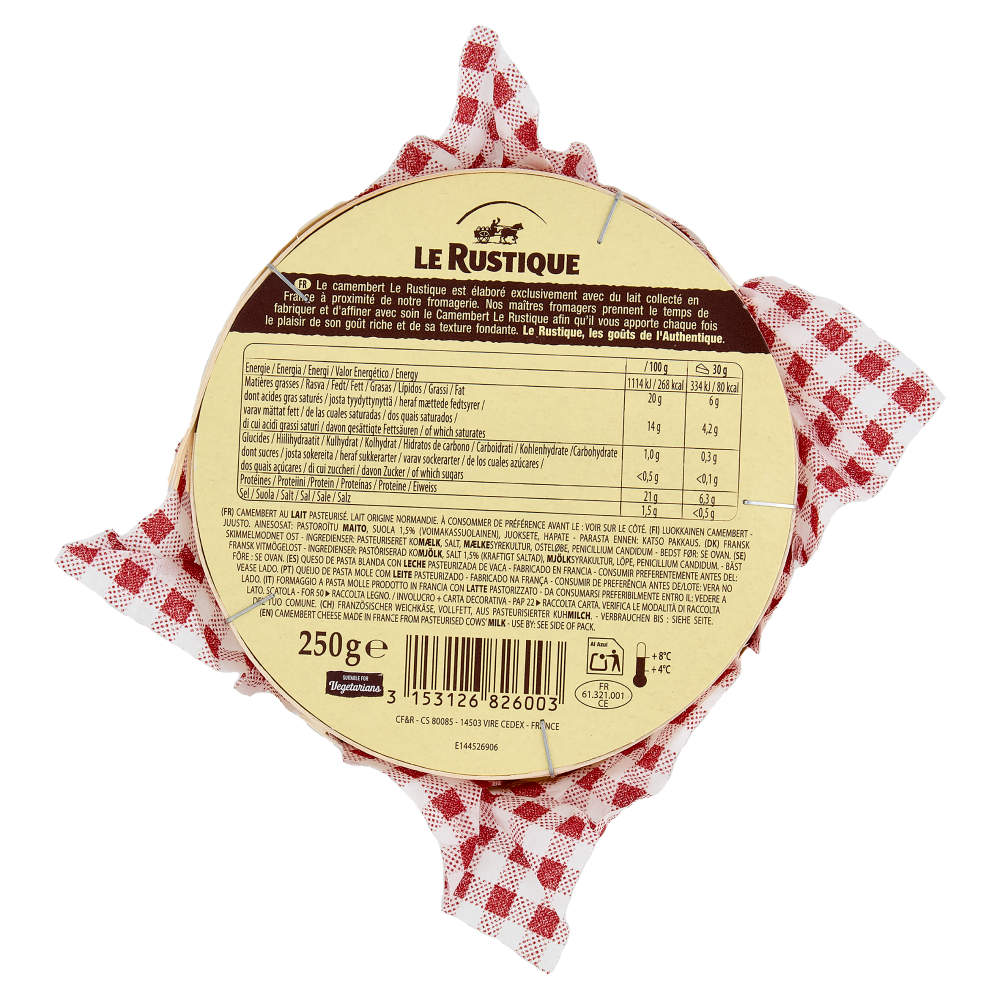 Le Rustique Camembert 250 gr