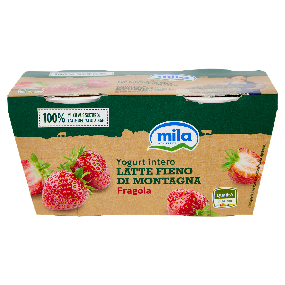 mila Yogurt intero Latte Fieno di Montagna Fragola 2 x 115 g