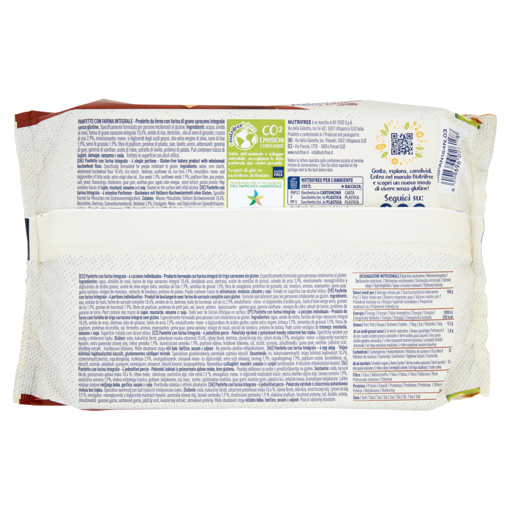Nutrifree Panfette con Farina Integrale Senza Glutine 340 g