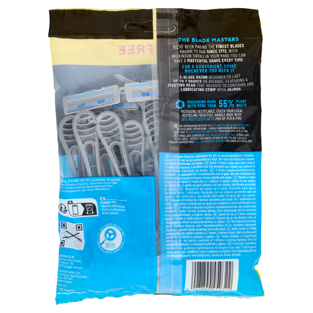 Wilkinson Sword Rasoio usa&getta Essentials 3 8+4